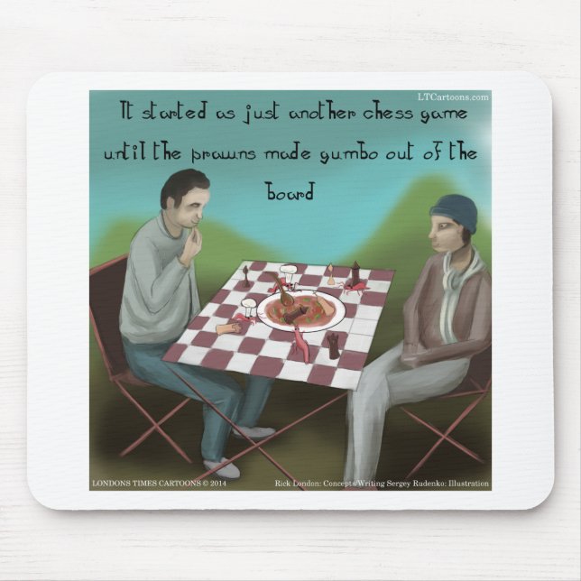 Cajun Schess Funny Cartoon Mousepad (Vorne)