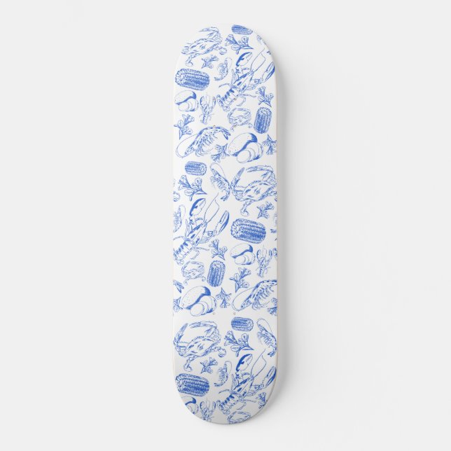 Cajun Seafood Boil - Southern Coastfood Art Skateboard (Vorderseite)