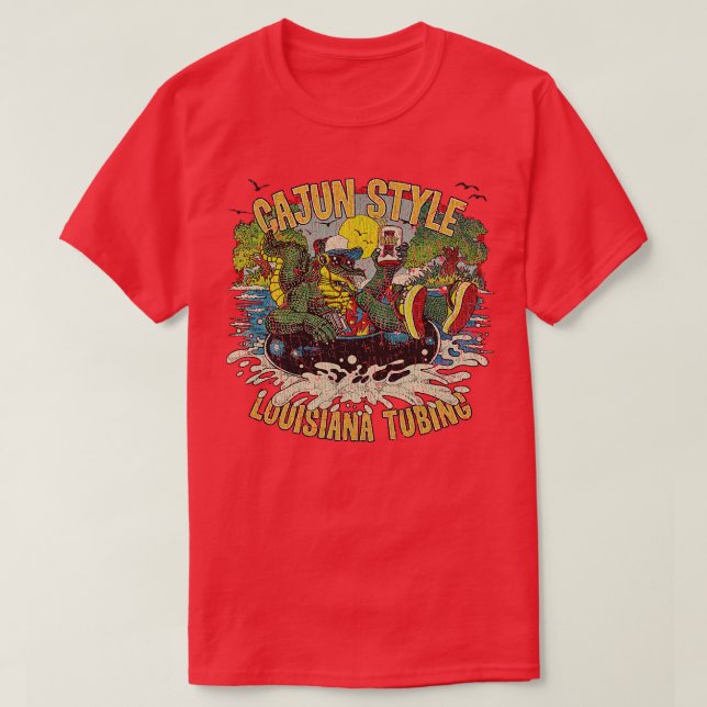 Cajun Style Louisiana Tubing 1987 TShirt (Design vorne)