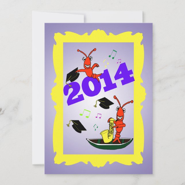 Cajun Themed Abschluss 2014 Party Einladung (Vorderseite)