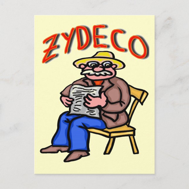 Cajun Zydeco Man Postkarte (Vorderseite)