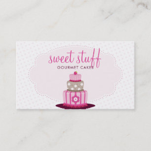 CAKE BAKER niedliches, modernes Backlogo Rosa Scho Visitenkarte