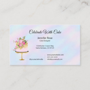 Cake Bakery Business Cards Pastell Abstrakt Visitenkarte