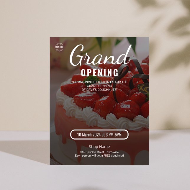 Cake Bakery Shop Große Eröffnung Flyer (Cake Bakery Shop Business Grand Opening Flyer)