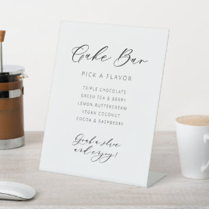 Cake Bar Wedding Tabletop Empfang Dekoration Sockelschild