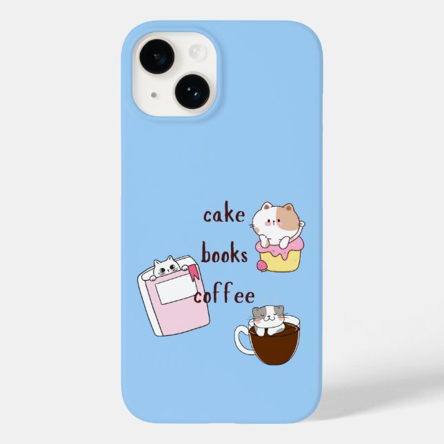 Cake Books Coffee Case-Mate iPhone Hülle (Rückseite)