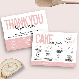 Cake Care Guide, V2 Cake Care Instructions Postkarte