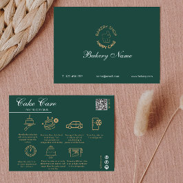 Cake Care Instructions Qr Code Fügen Sie Ihr Logo Mitteilungskarte