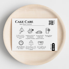 Cake Care Instructions Qr Code Hinzufügen Ihres Lo Mitteilungskarte
