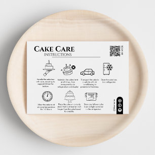 Cake Care Instructions Qr Code Hinzufügen Ihres Lo Mitteilungskarte
