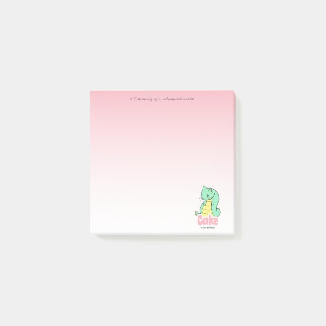Cake (Cat + Snake) Post-it Notes Post-it Klebezettel (Vorderseite)