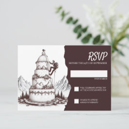 Cake Climbers Hochzeit RSVP Karte