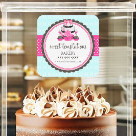 Cake Cupcake Cake Pops Bäckerei Verpackung Runder Aufkleber