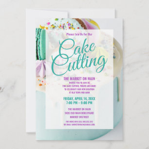 Cake Cutting Celebration Firmenevent Einladung