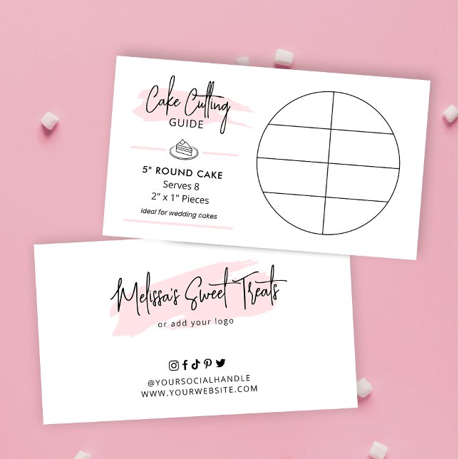 Cake Cutting Guide 5" Round Wedding Cake Portionen Begleitkarte (5 inch round cake cutting guide for 2x1" wedding portions)