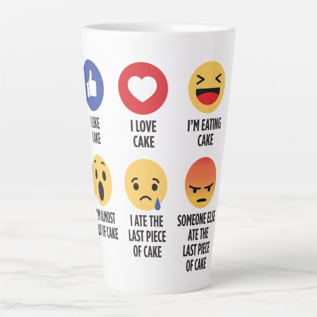 Cake Emojis Milchtasse (Vorderseite)