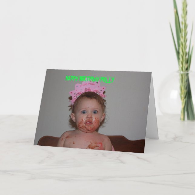 CAKE FACE BIRTHDAY Card Dankeskarte (Vorderseite)