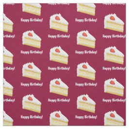 Cake & Happy Geburtstag oder Text / Name Stoff