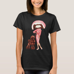 Cake Head Snow Cake Poodle Button Up T-Shirt