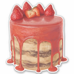 Cake Illustration Aufkleber