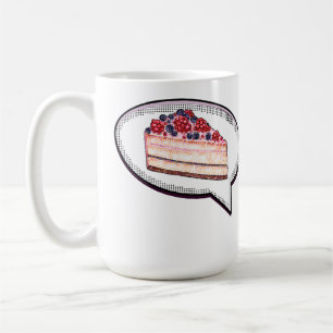 Cake is my Liebe Language - Berry Cake Word Ballon Kaffeetasse