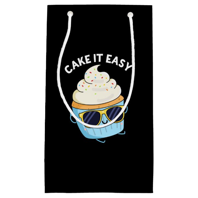 Cake It Easy Funny Cupcake Pub Dark BG Kleine Geschenktüte (Vorderseite)