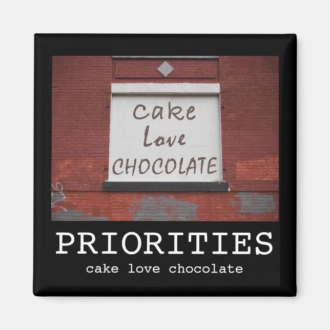 Cake Liebe Schokolade Graffiti Motivierend Magnet (Vorne)