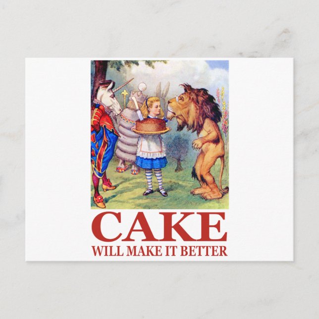 CAKE MACHT ES BESSER POSTKARTE (Vorderseite)