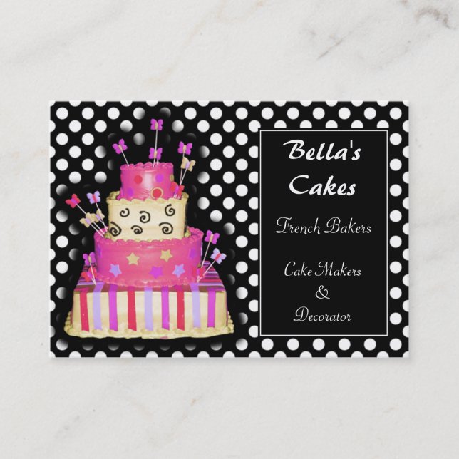 Cake Maker Business Cards Visitenkarte (Vorderseite)