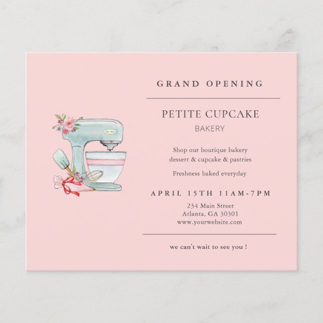 Cake Mixer Bakery Grand Opening Flyer (Vorne)