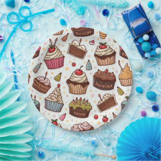 Cake Pattern Paper Napkin Pappteller