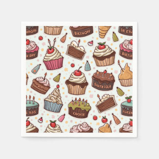 Cake Pattern Paper Napkin Serviette