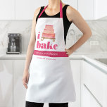 Cake Pink Orange Gold Bake Modern Bold Typografy Schürze<br><div class="desc">Hier ist ein wunderbarer Weg, um den Spaß am Backen zu erhöhen und Ihr Geschäft weiter zu fördern. Genießen Sie die kulinarischen Abenteuer, wenn Sie diese elegante, raffinierte, einfache und moderne Schürze tragen. "I bake" in staubigen rosa fett, typografisch, ein grafisch rosa, orange, rot und gold 3 Schicht Kuchen und...</div>