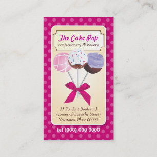 Cake Pop Dots Business Card Visitenkarte