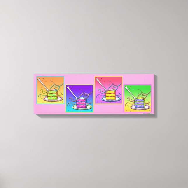 CAKE Pop Kunstgalerie Wrapped Canva Leinwanddruck (Vorderseite)