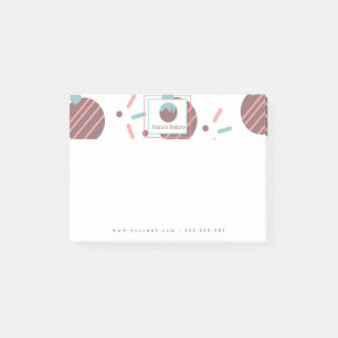 Cake Pop Sprinkles Bakery Cake Business Logo Post-it Klebezettel