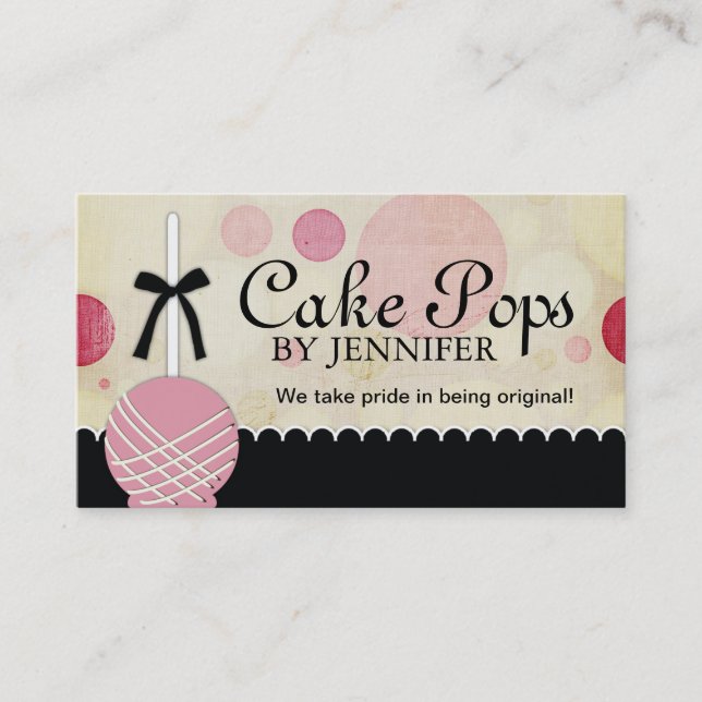 Cake Pops Business Cards Visitenkarte (Vorderseite)