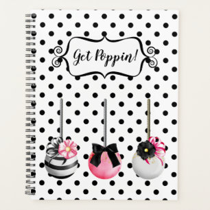 Cake Pops Dotplaner Baker Schwarz-weiß Planer