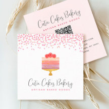 Cake QR Code Rosa Ombre Sprinkles Konditorei Koch 
