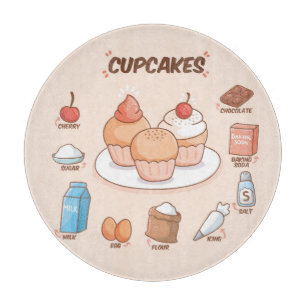 Cake Recipe Cutting Board Schneidebrett