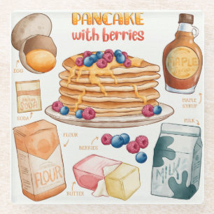 Cake Recipe Glass Untersetzer