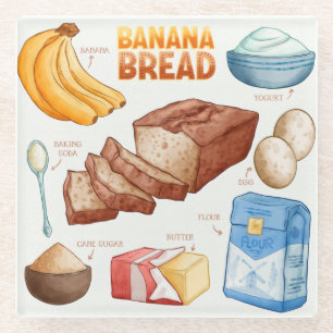 Cake Recipe Glass Untersetzer