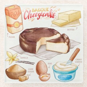 Cake Recipe Glass Untersetzer