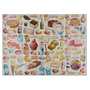 Cake Recips Cutting Board Schneidebrett