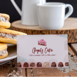 Cake Shop Business   Schokoladenkuchen Visitenkarte