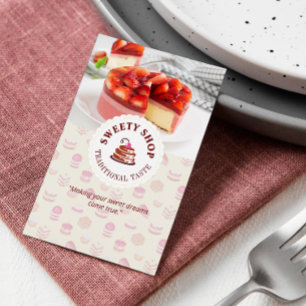 Cake Shop Business   Traditionelles Geschmacksgesc Visitenkarte