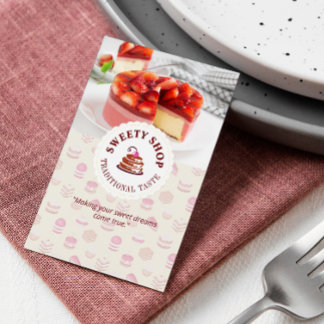 Cake Shop Business | Traditionelles Geschmacksgesc Visitenkarte
