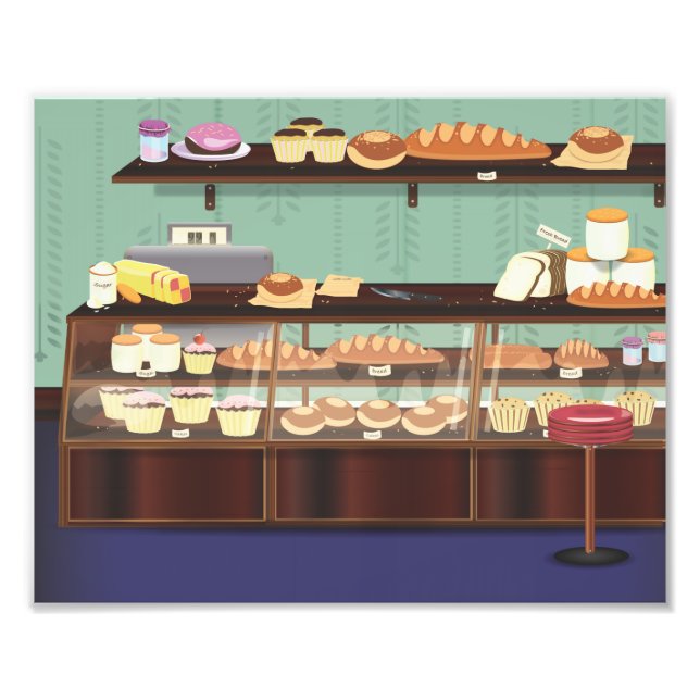 Cake Shop Counter Fotodruck (Vorne)