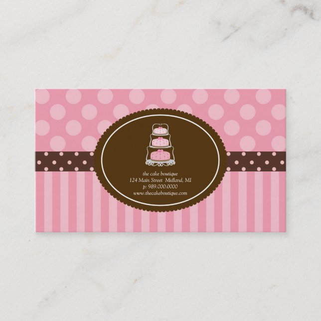 Cake Shop oder Bakery Business Cards Visitenkarte (Vorderseite)