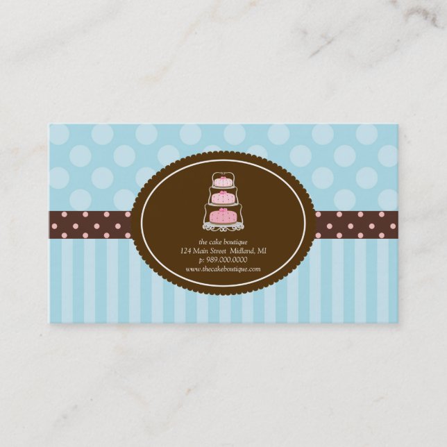 Cake Shop oder Bakery Business Cards Visitenkarte (Vorderseite)